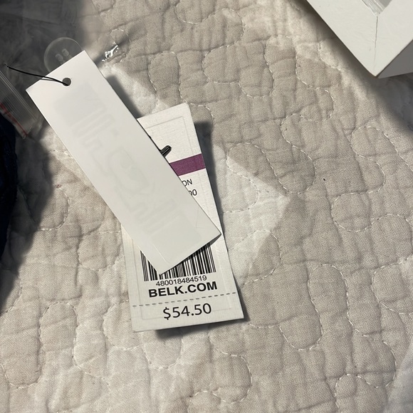 NWT Crown & Ivy Navy Eyelet Belted Shorts 16 - Picture 4 of 10